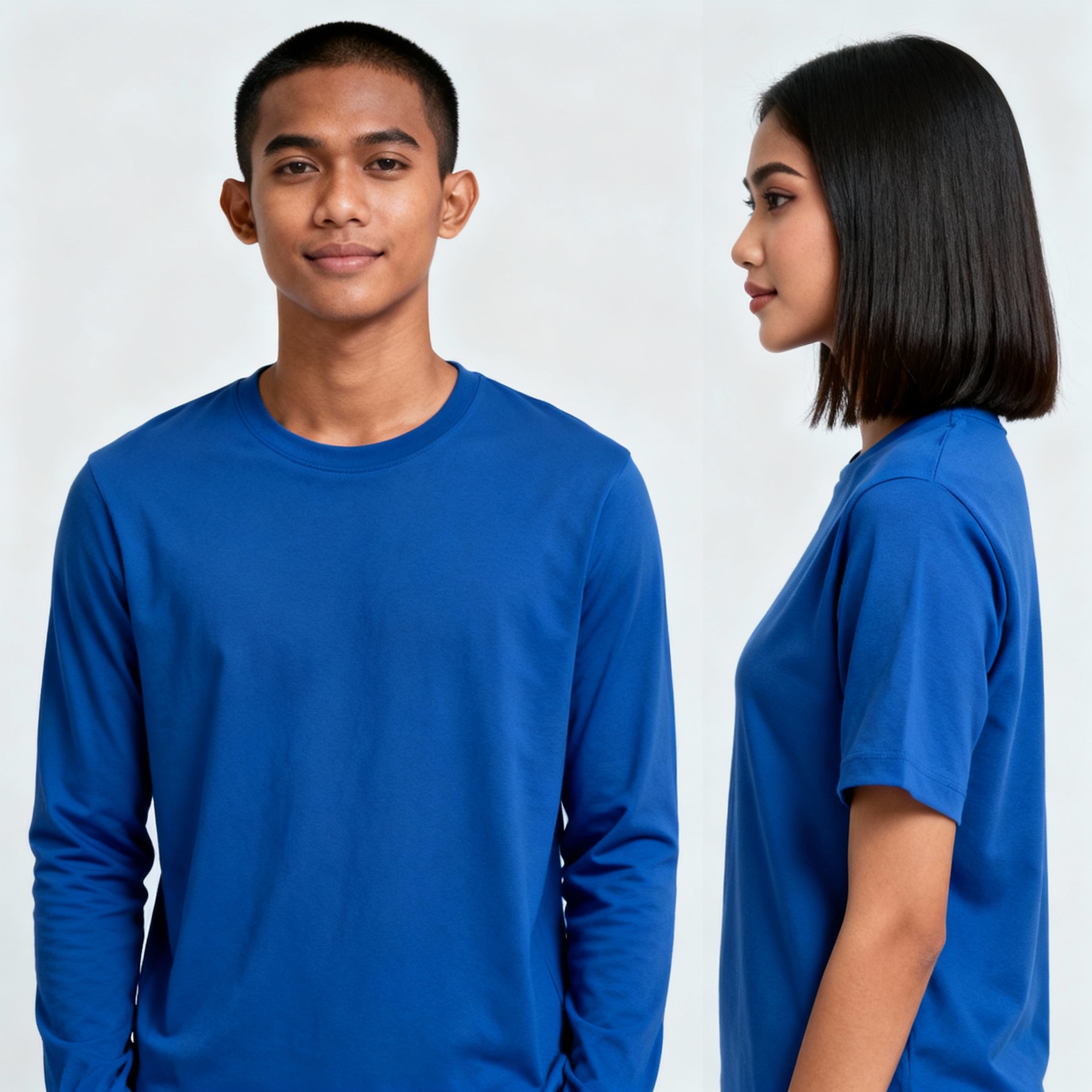 Short and long sleeve apparel side view
